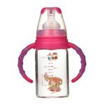 Kiko Glass Baby Bottle with Handle 120 ml